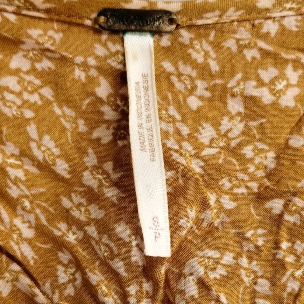 Free People Dress One Fine Day Beige Ditsy Floral Mini - Picture 3 of 13